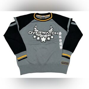 Overwatch blizzard women’s sweater long sleeve gray size Large 100% cotton‎